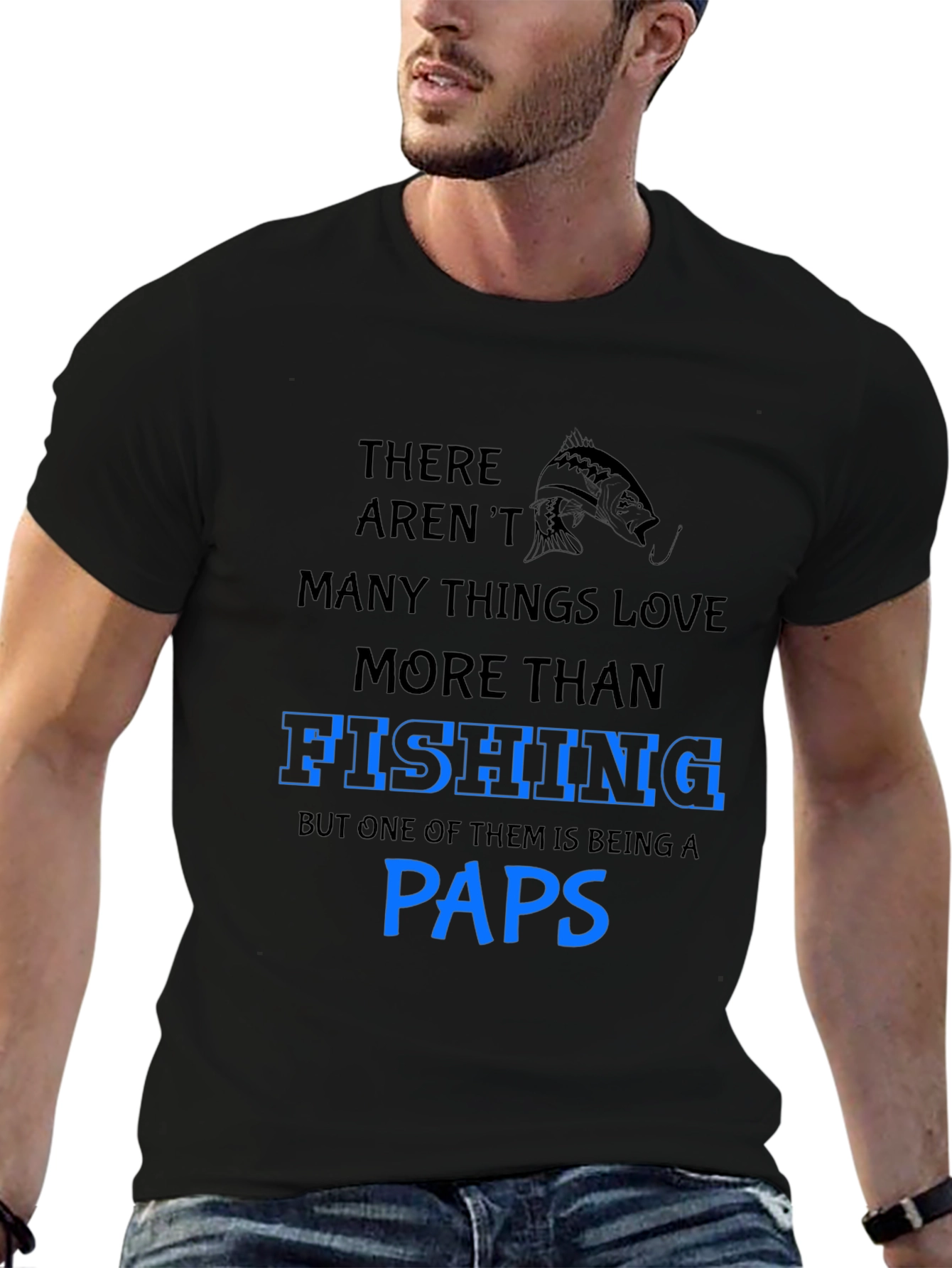Fishing Paps T-Shirt: Love for Fishing and Grandfatherhood