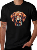 Geometric Dog Graphic T-Shirt