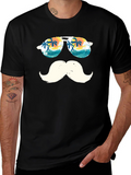Tropical Mustache T-Shirt - Beach Sunglasses Design