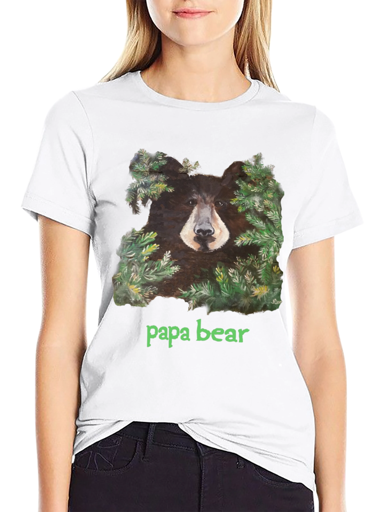 Papa Bear Black T-Shirt