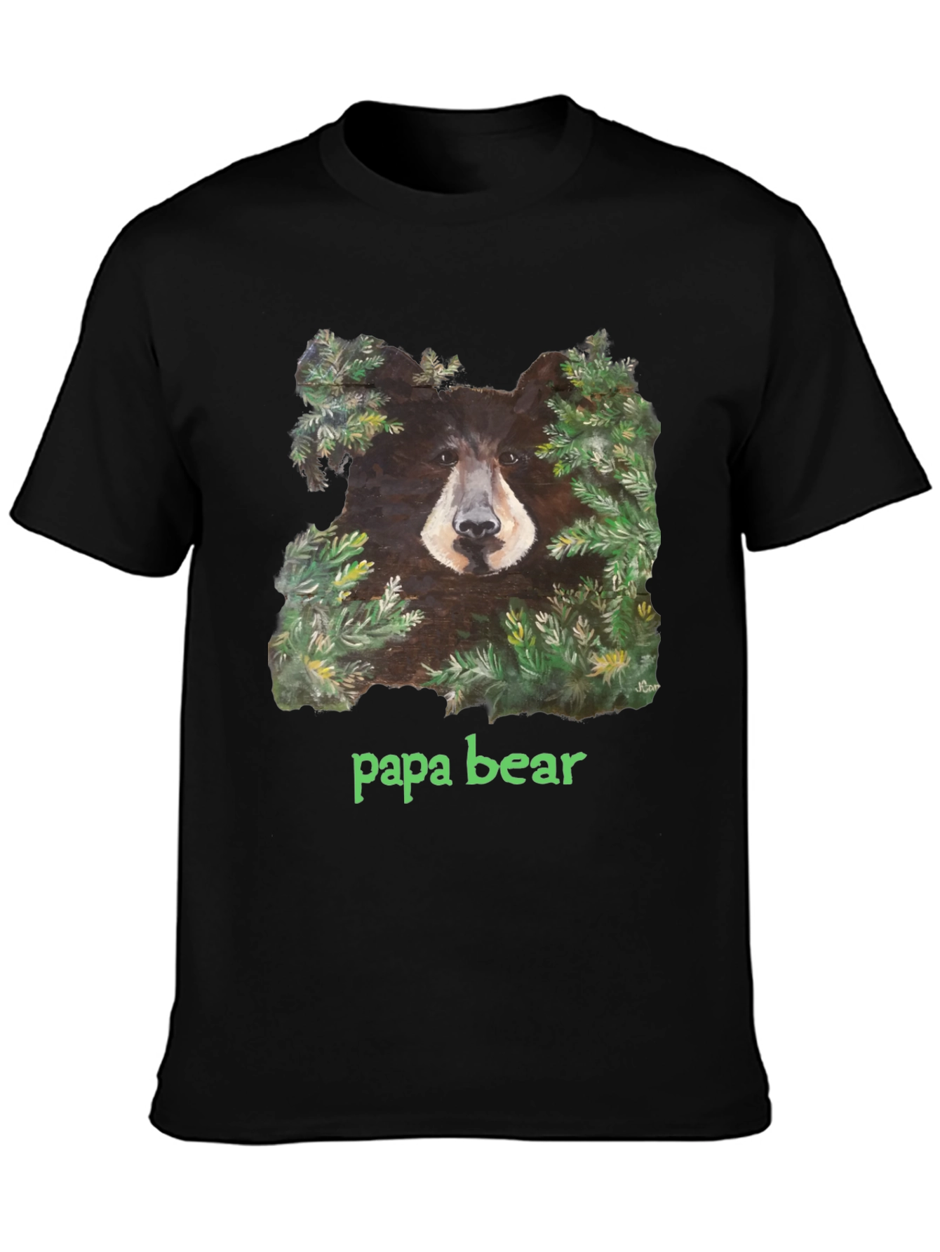 Papa Bear Black T-Shirt