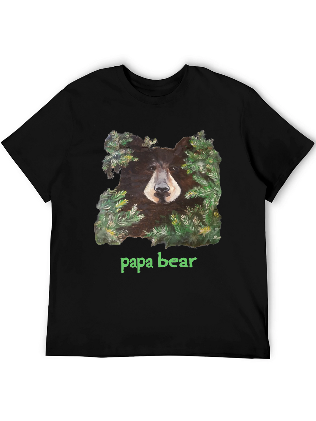 Papa Bear Black T-Shirt