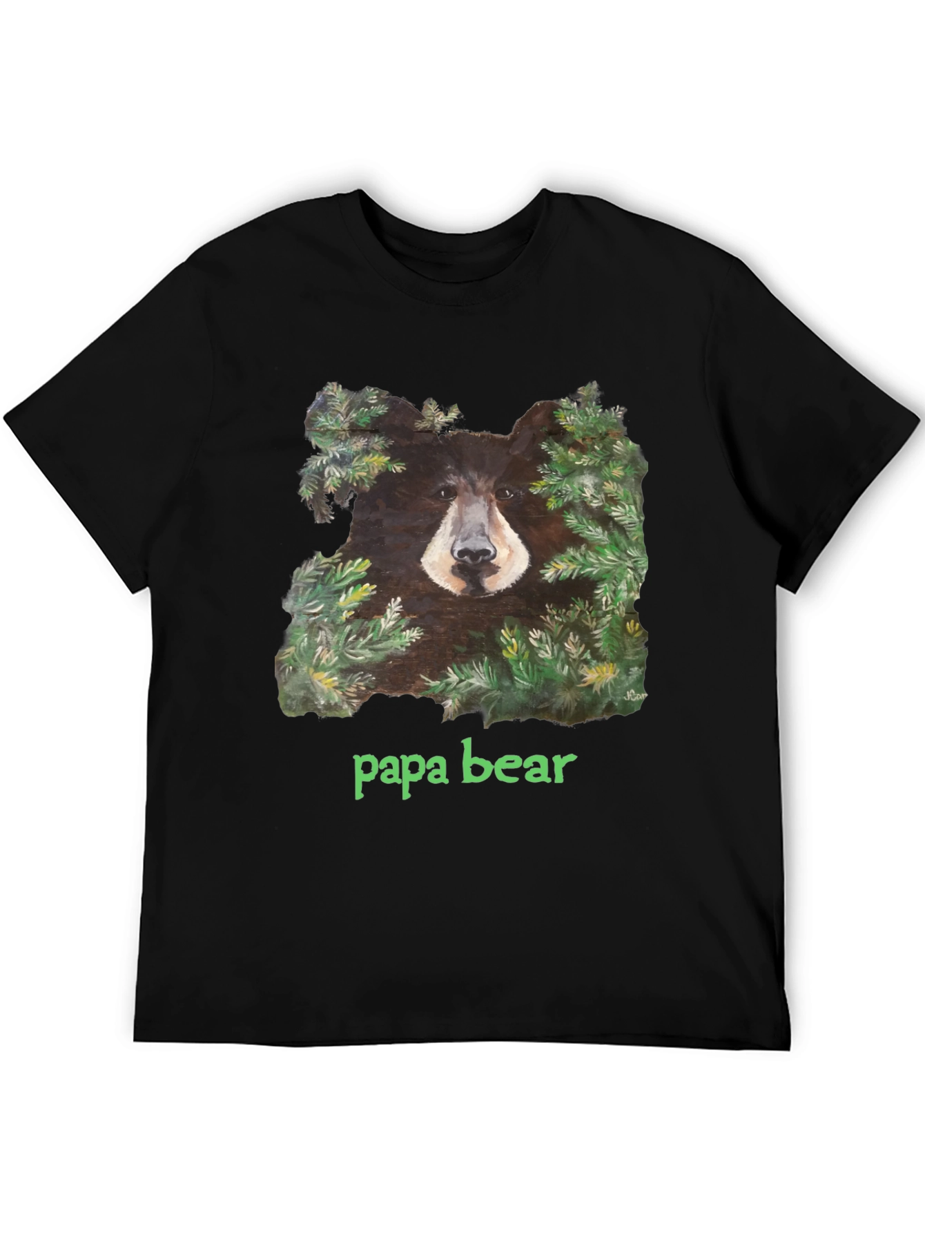 Papa Bear Black T-Shirt