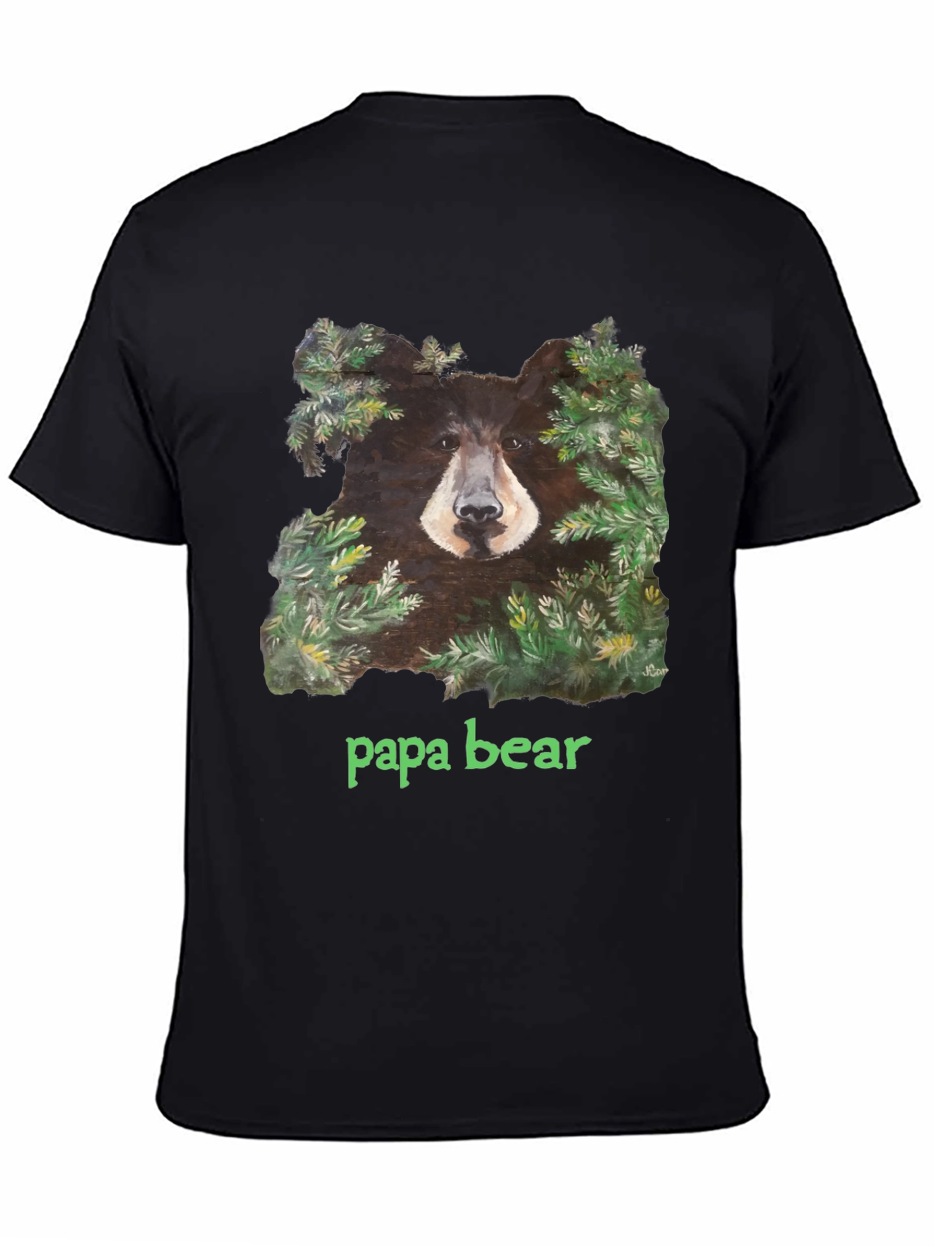 Papa Bear Black T-Shirt