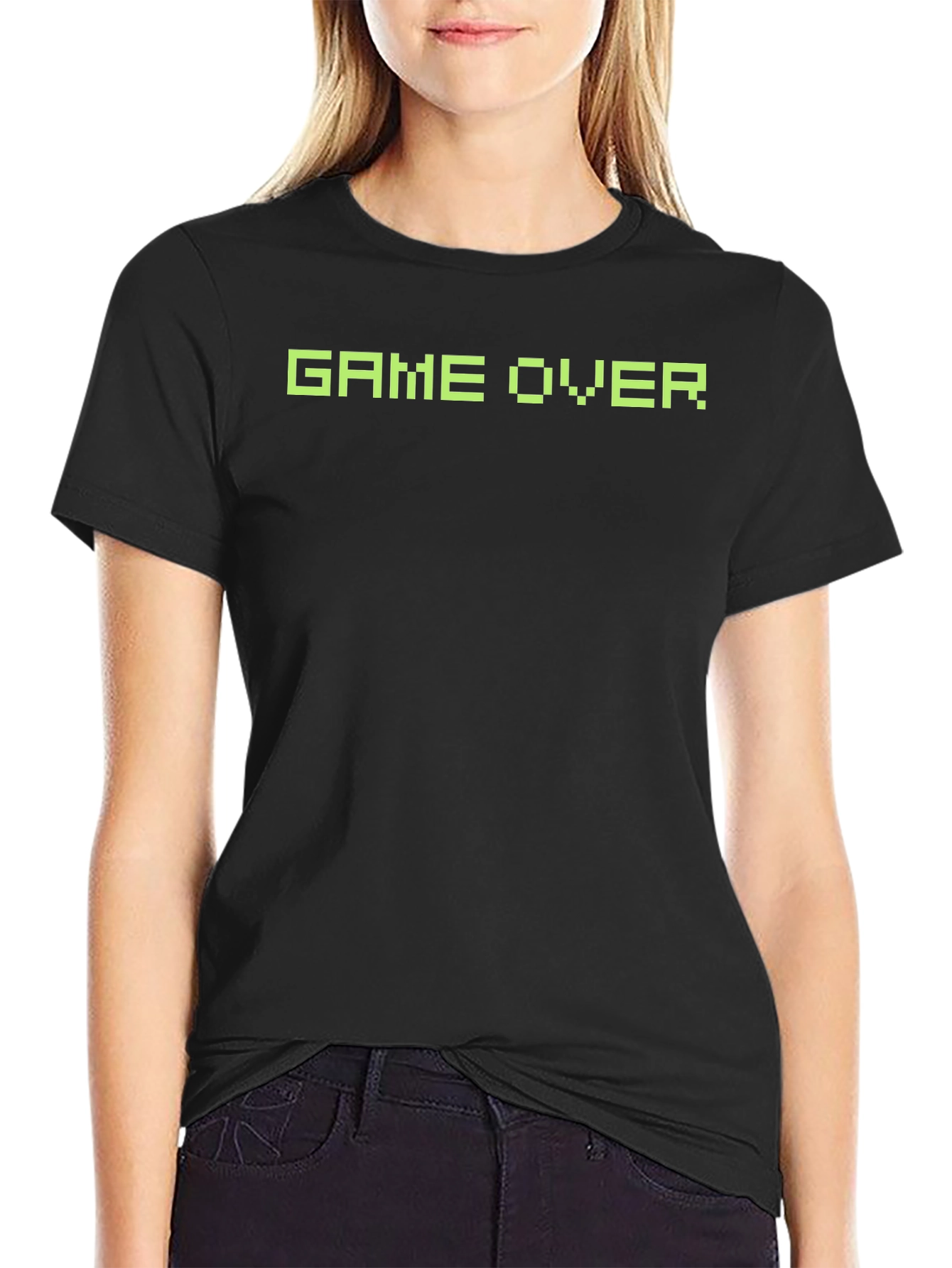 Game Over Retro Pixel T-Shirt - Black