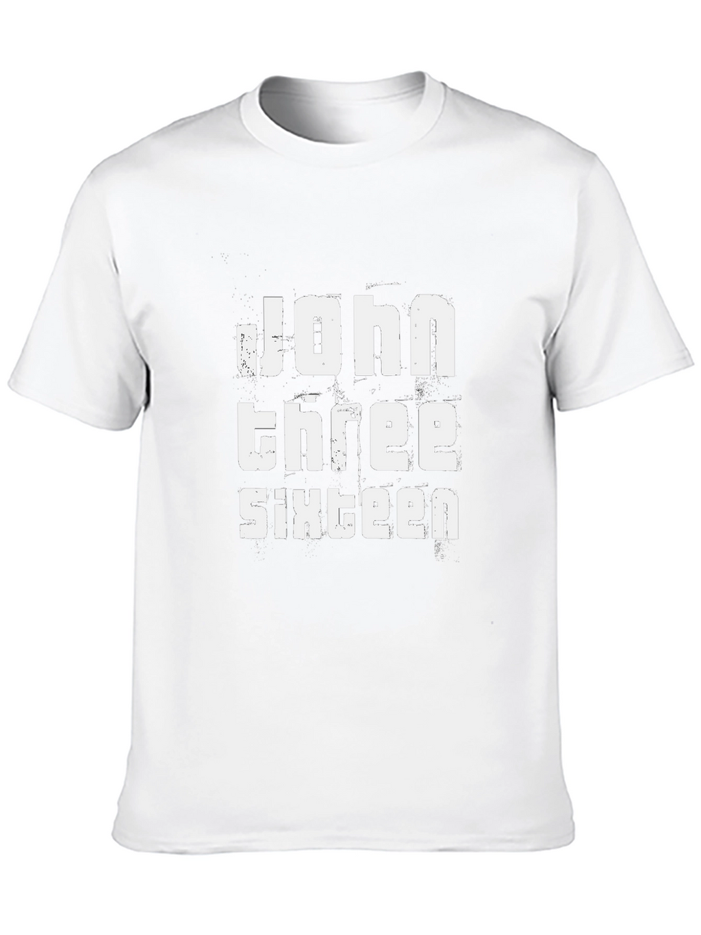 John 3:16 Black Cotton Graphic T-Shirt