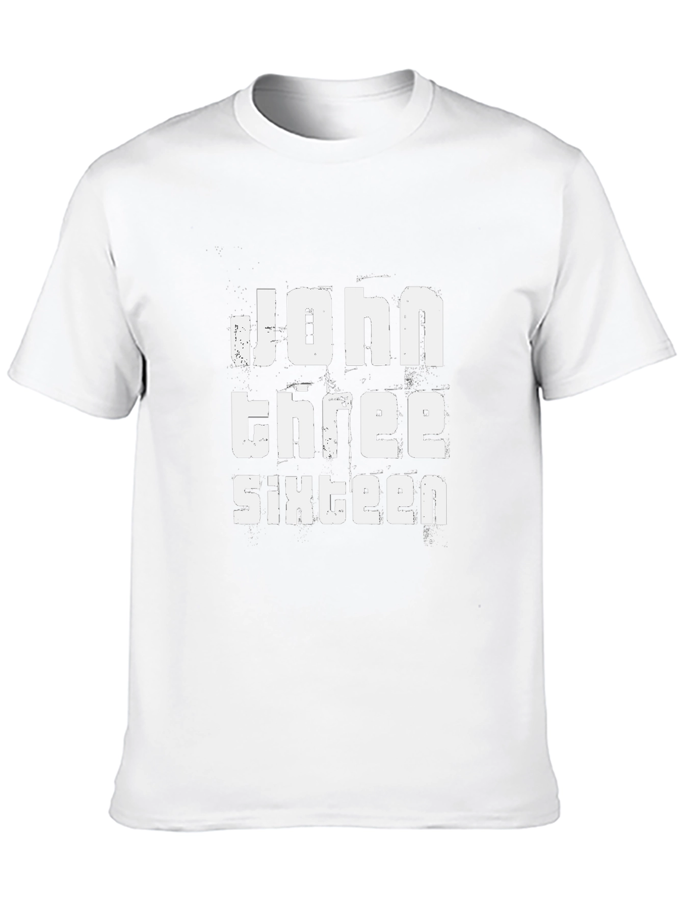 John 3:16 Black Cotton Graphic T-Shirt