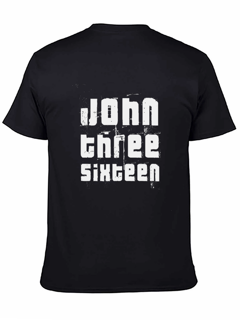 John 3:16 Black Cotton Graphic T-Shirt
