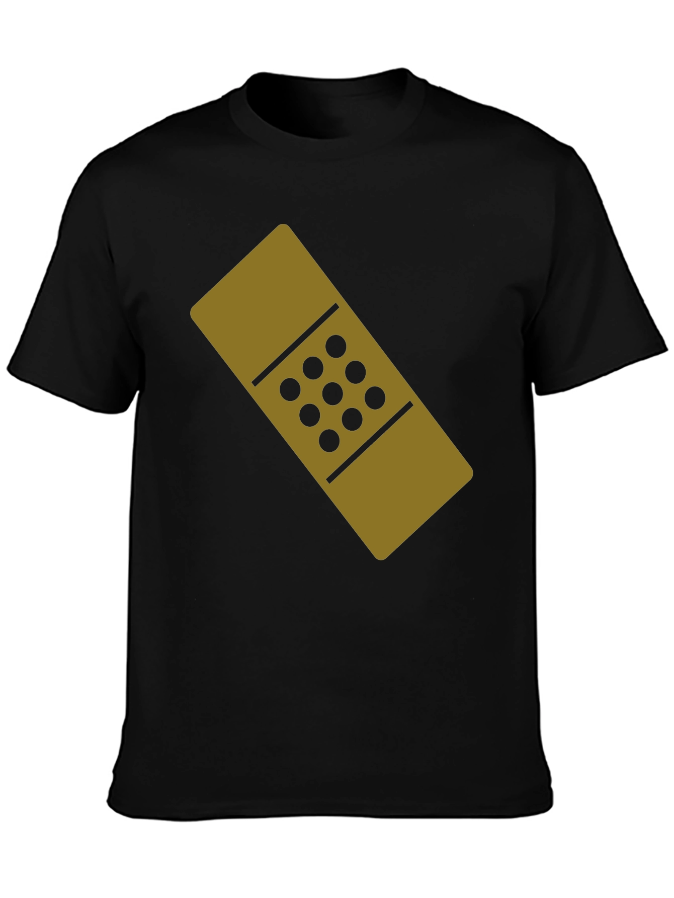 Novelty Band-Aid Graphic T-Shirt - Black Cotton Tee