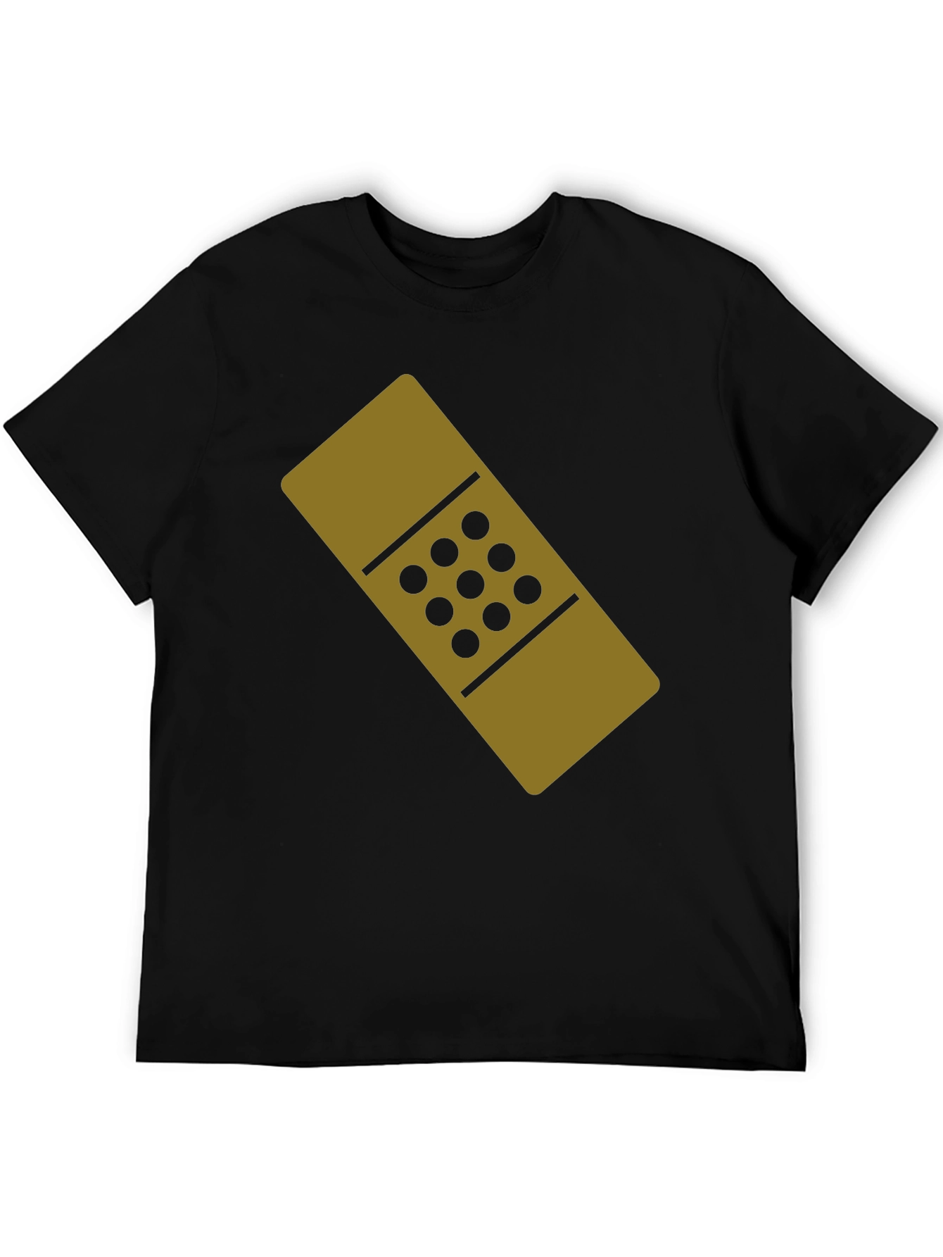 Novelty Band-Aid Graphic T-Shirt - Black Cotton Tee