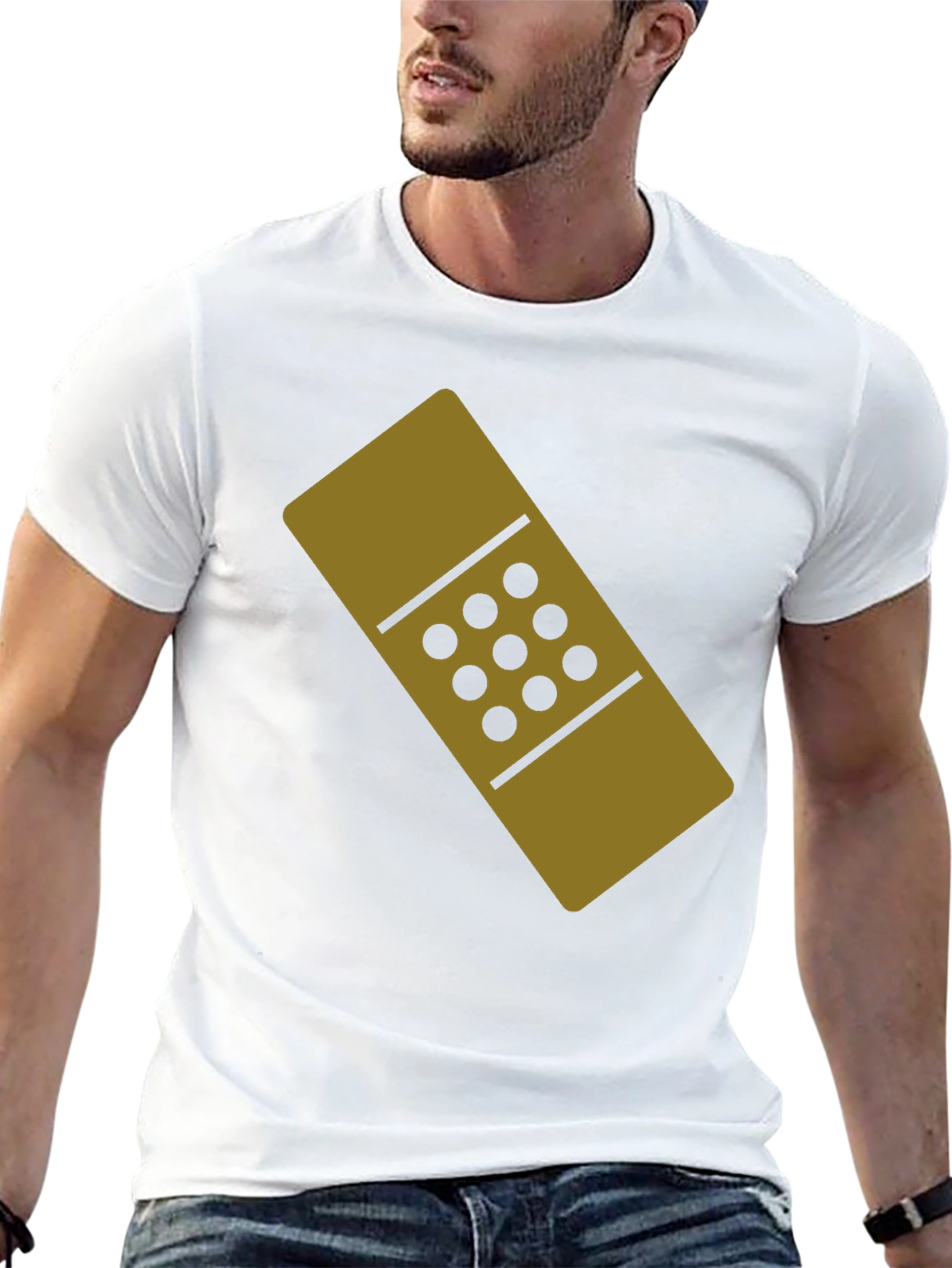 Novelty Band-Aid Graphic T-Shirt - Black Cotton Tee