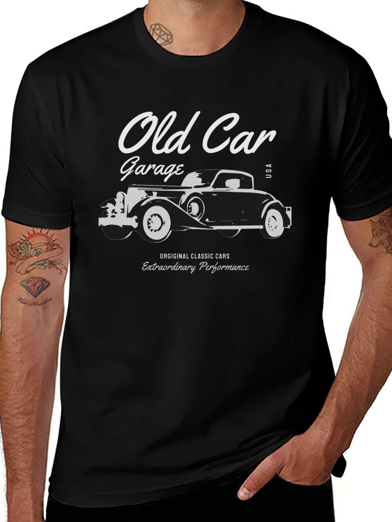 Old Car Garage T-Shirt - Classic Car Tee for Enthusiasts