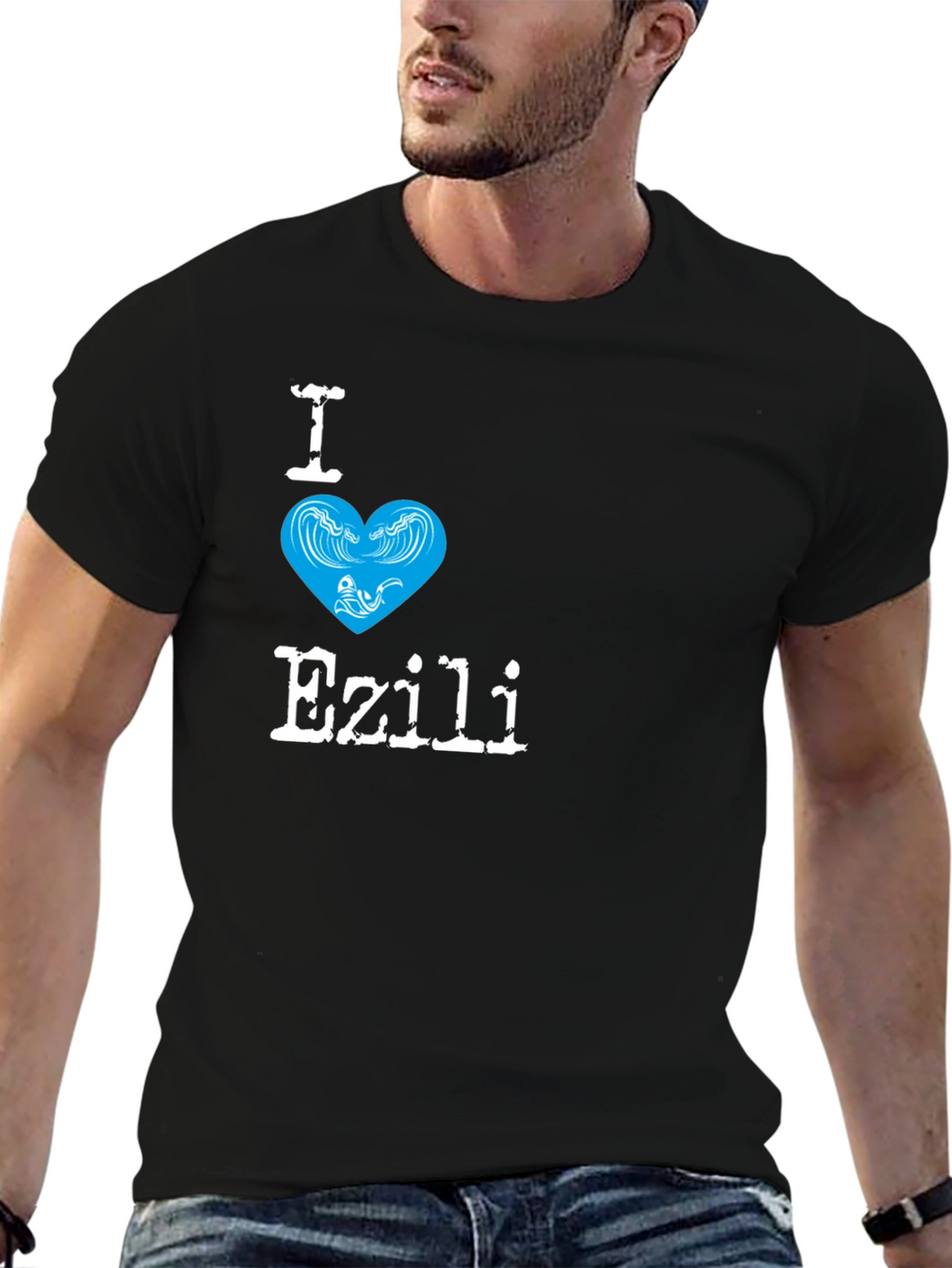 I Love Ezili Black T-Shirt