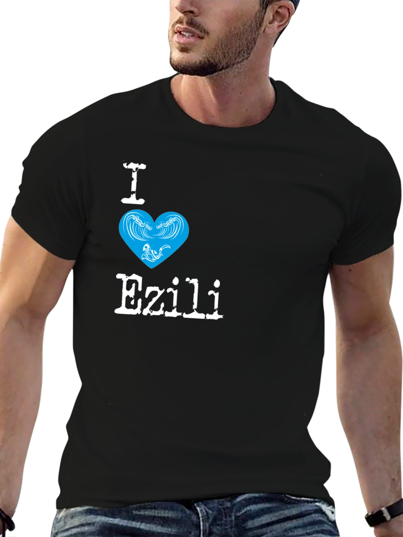 I Love Ezili Black T-Shirt
