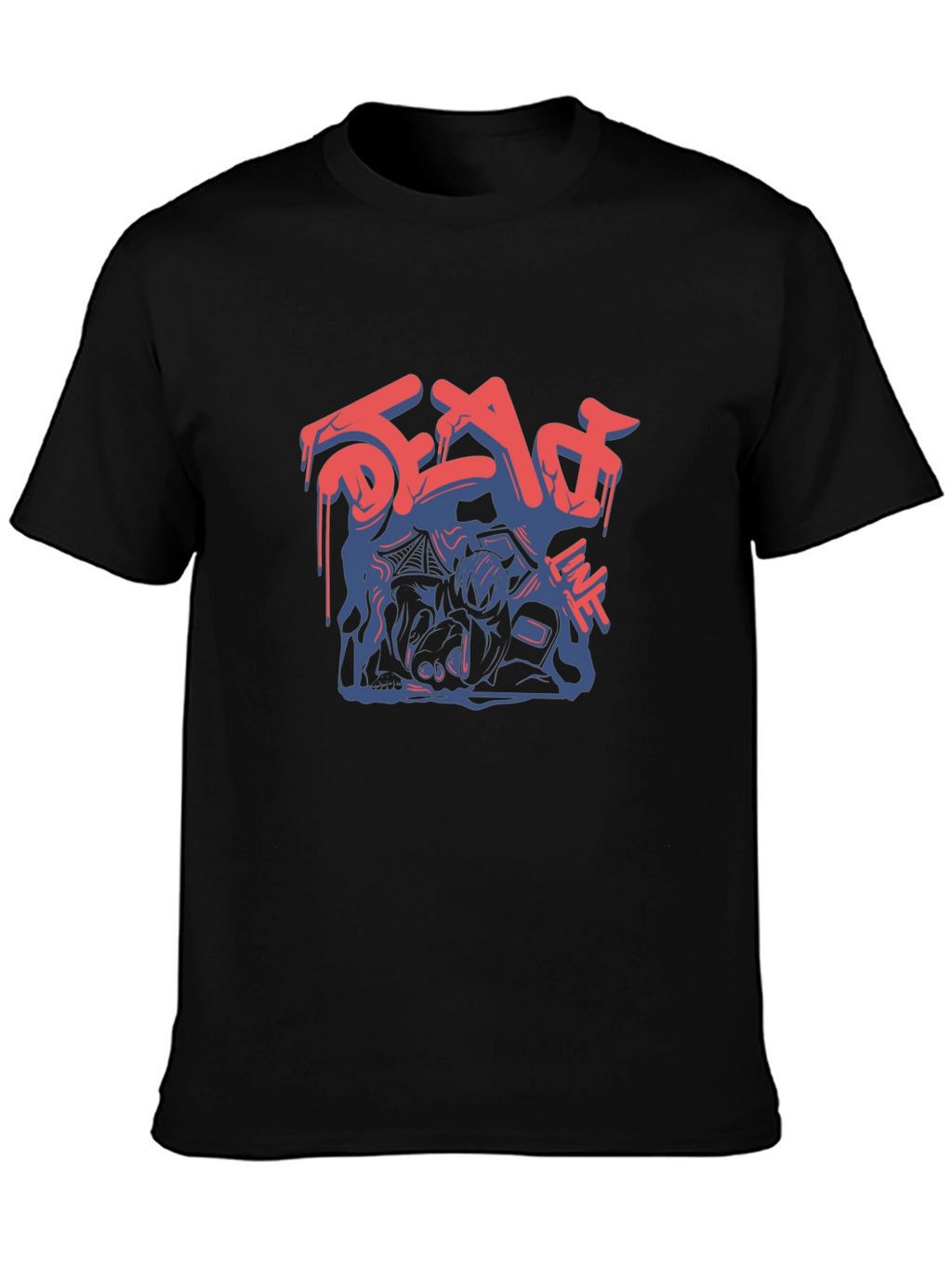 Dead Line Graphic T-Shirt - Mens Black Tee