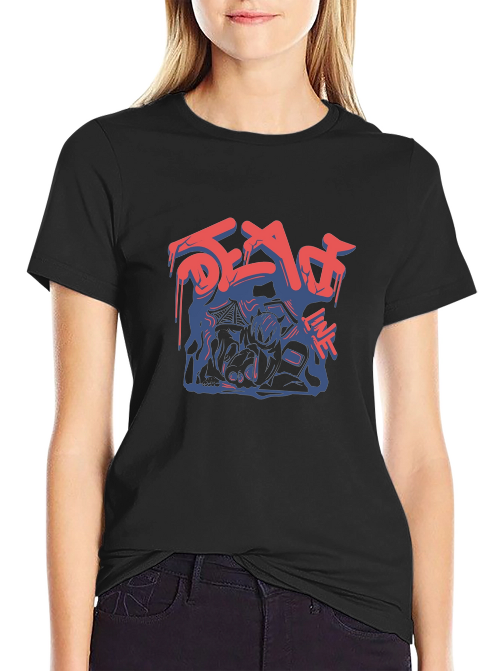 Dead Line Graphic T-Shirt - Mens Black Tee