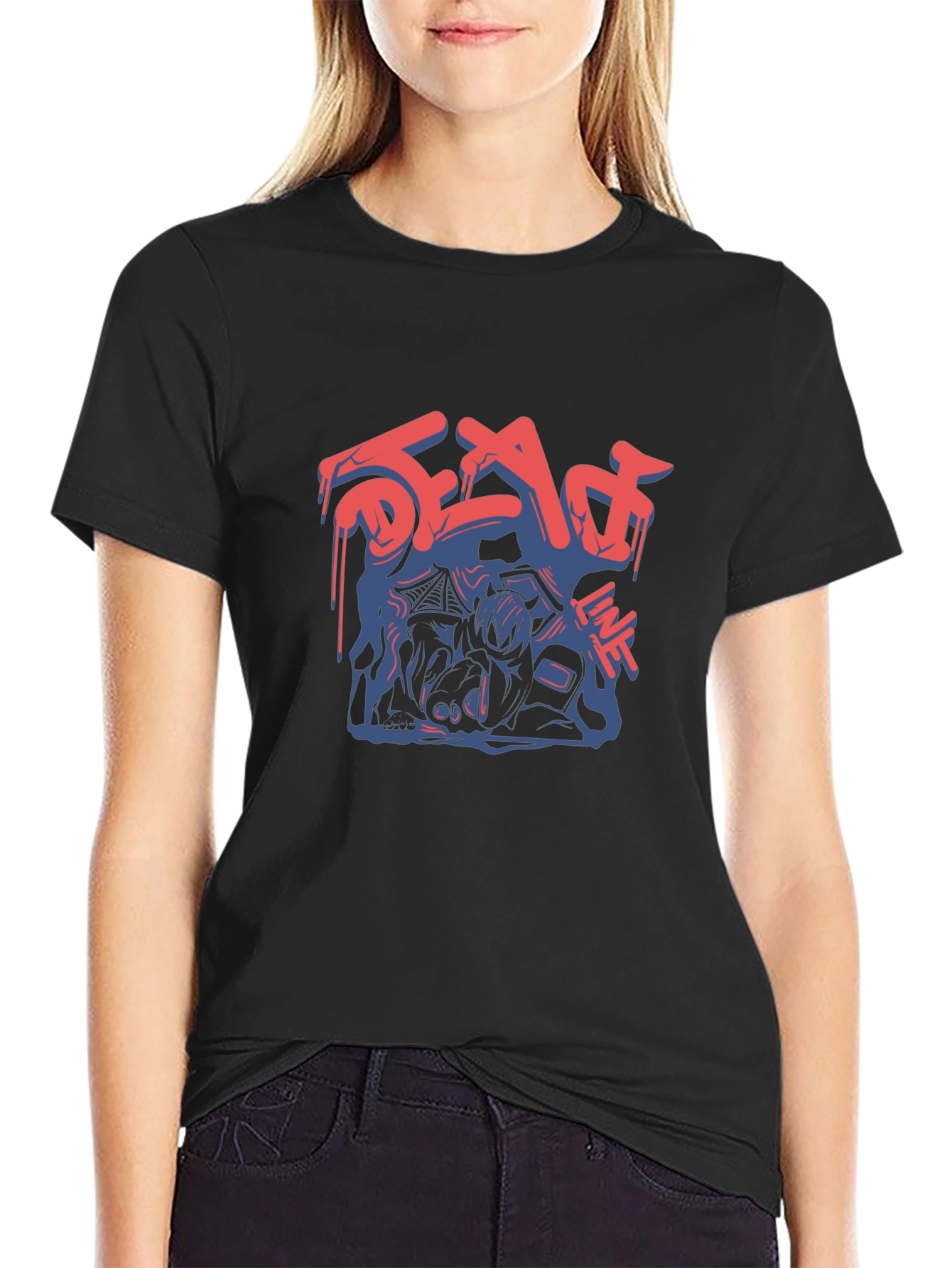 Dead Line Graphic T-Shirt - Mens Black Tee