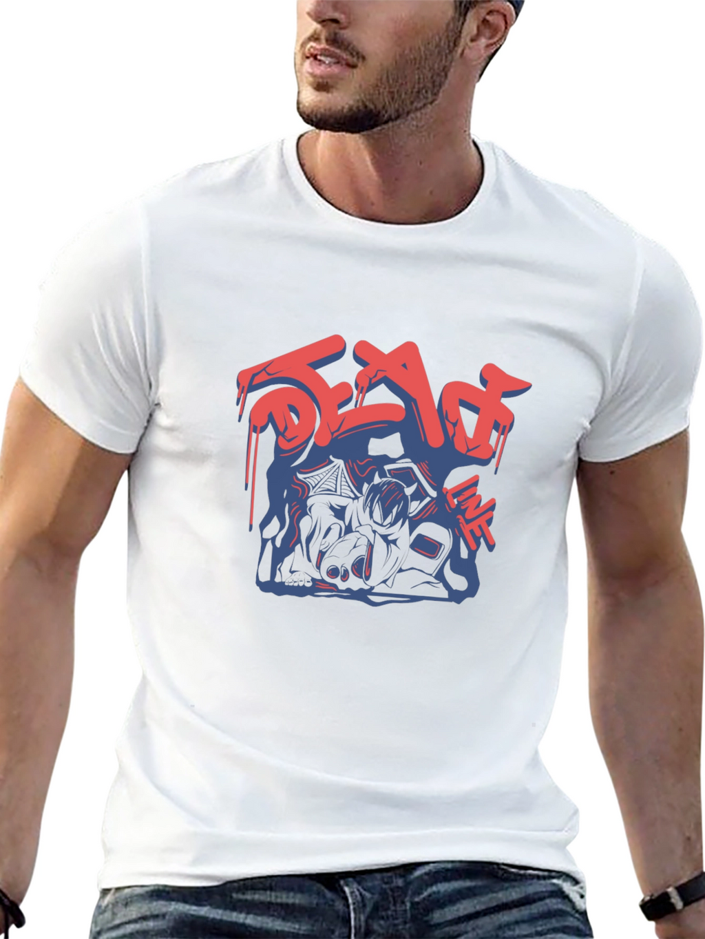 Dead Line Graphic T-Shirt - Mens Black Tee