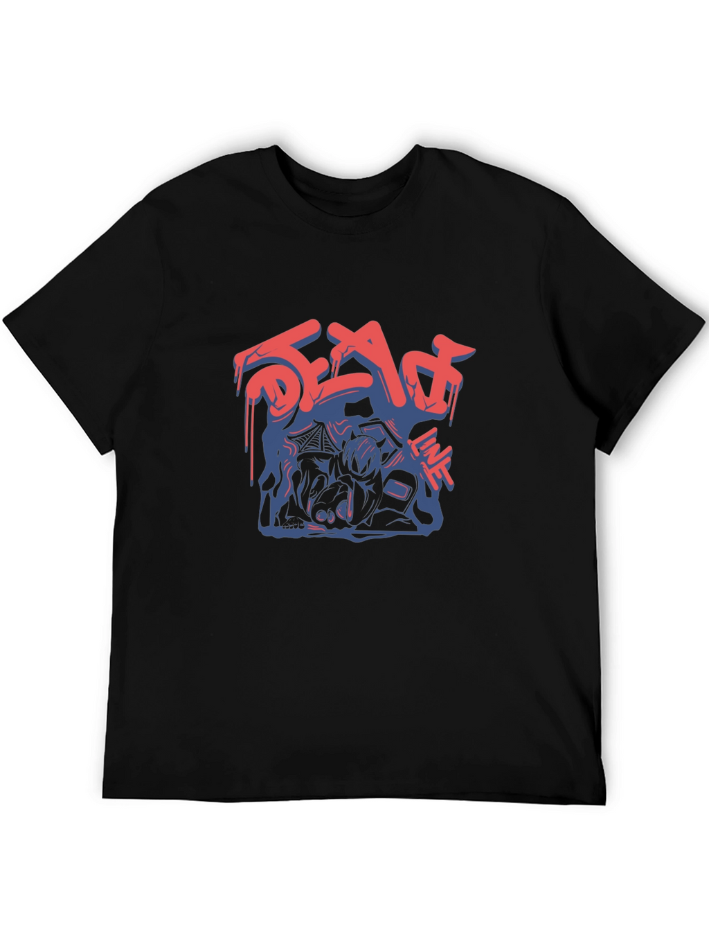 Dead Line Graphic T-Shirt - Mens Black Tee