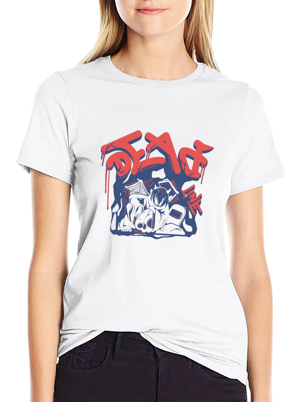 Dead Line Graphic T-Shirt - Mens Black Tee
