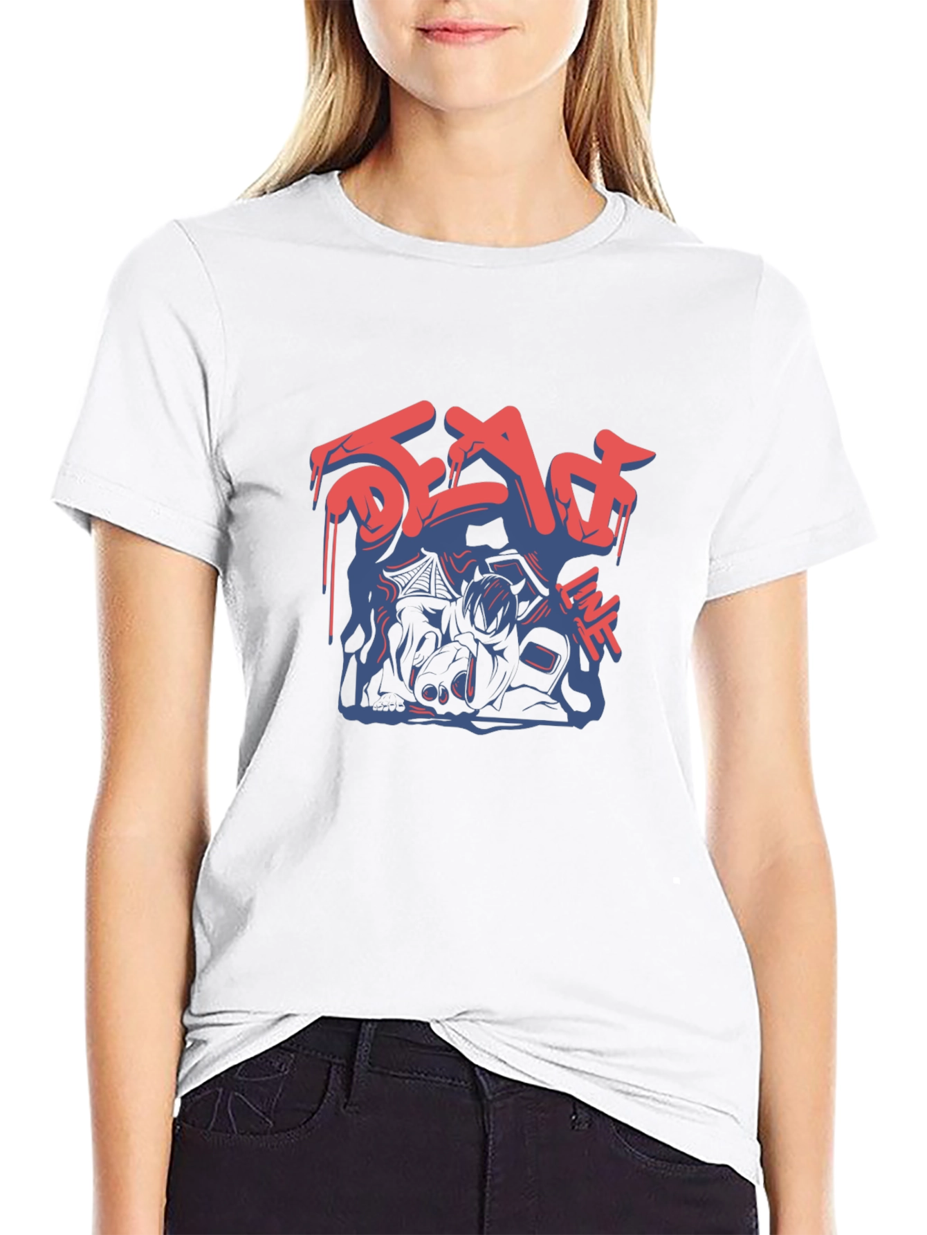 Dead Line Graphic T-Shirt - Mens Black Tee