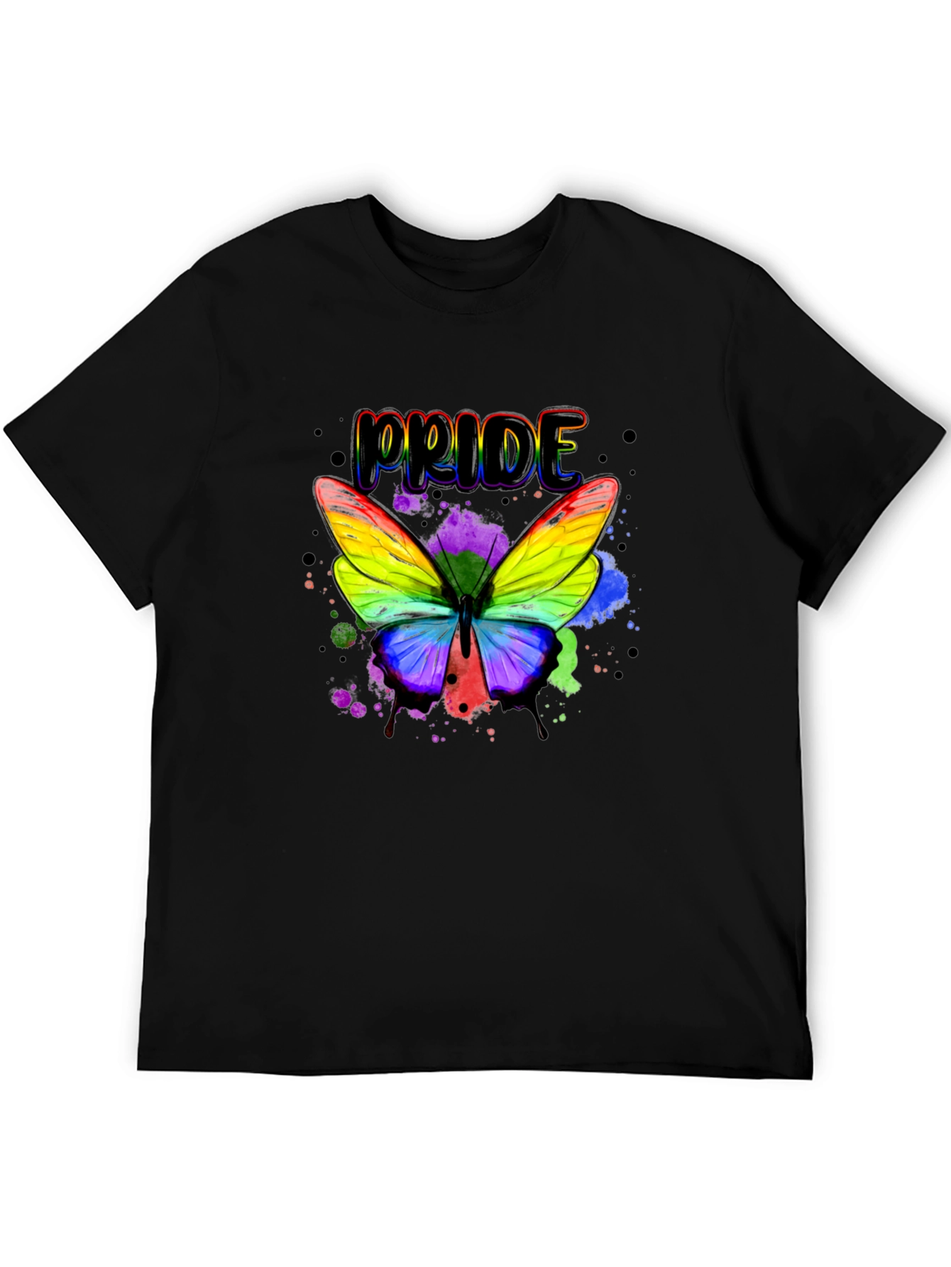 Pride Butterfly Graphic Tee - Colorful LGBT T-Shirt