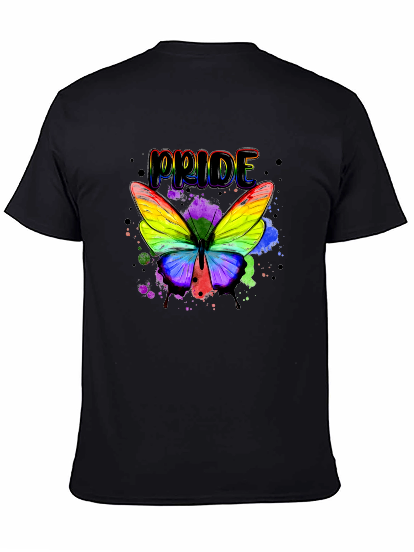 Pride Butterfly Graphic Tee - Colorful LGBT T-Shirt