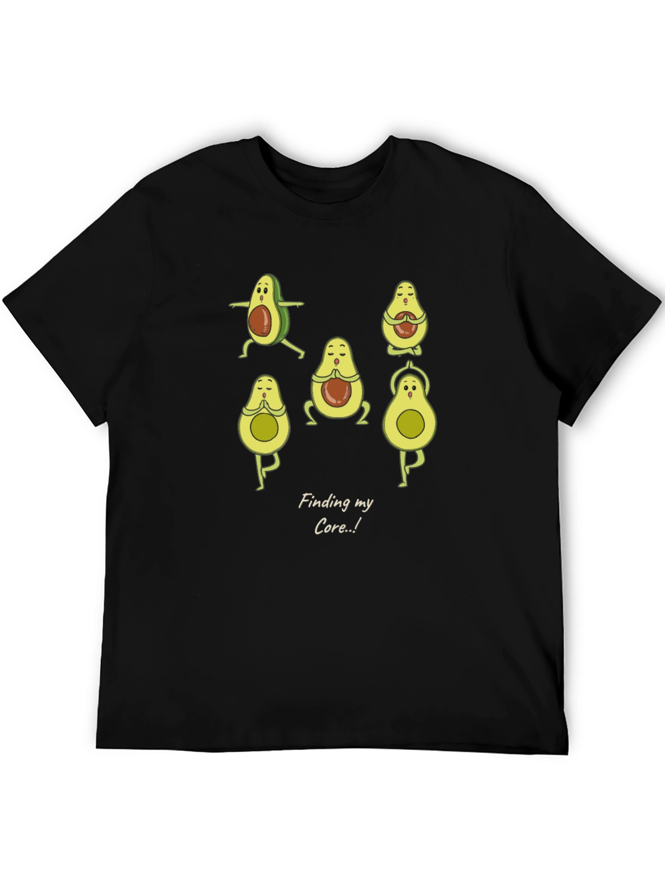 Avocado Yoga Black T-Shirt - Finding My Core