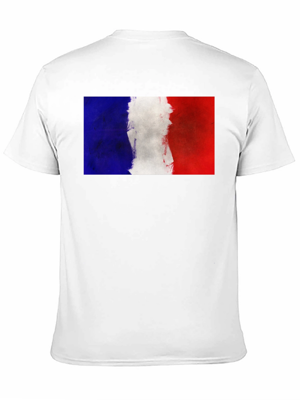 French Flag Graphic Tee - Black Casual T-Shirt