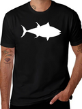 Tuna Fish Graphic Tee - Black Casual T-Shirt