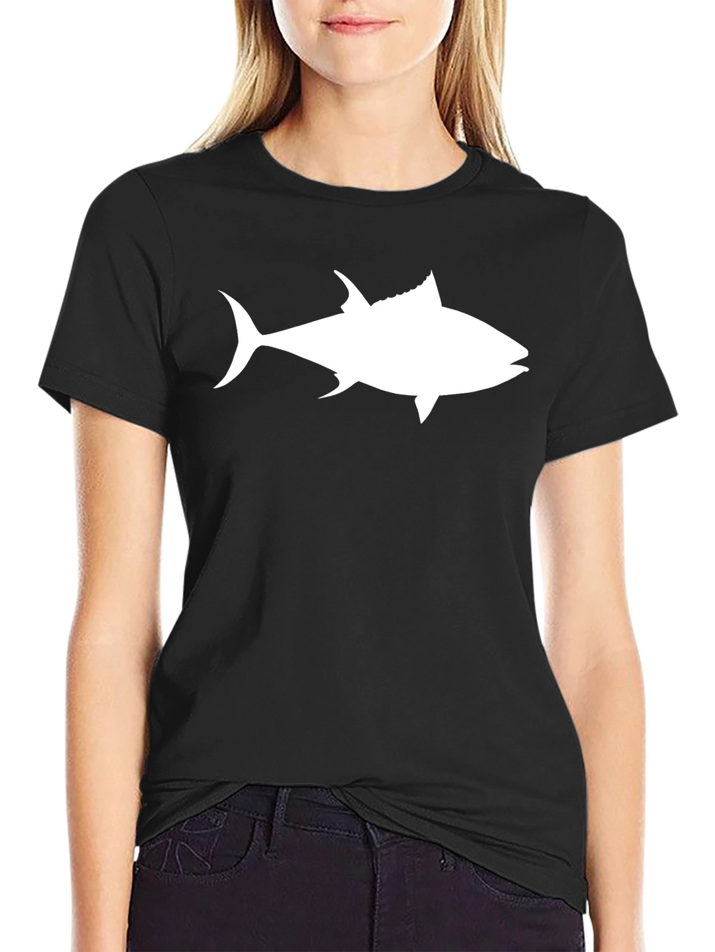 Tuna Fish Graphic Tee - Black Casual T-Shirt