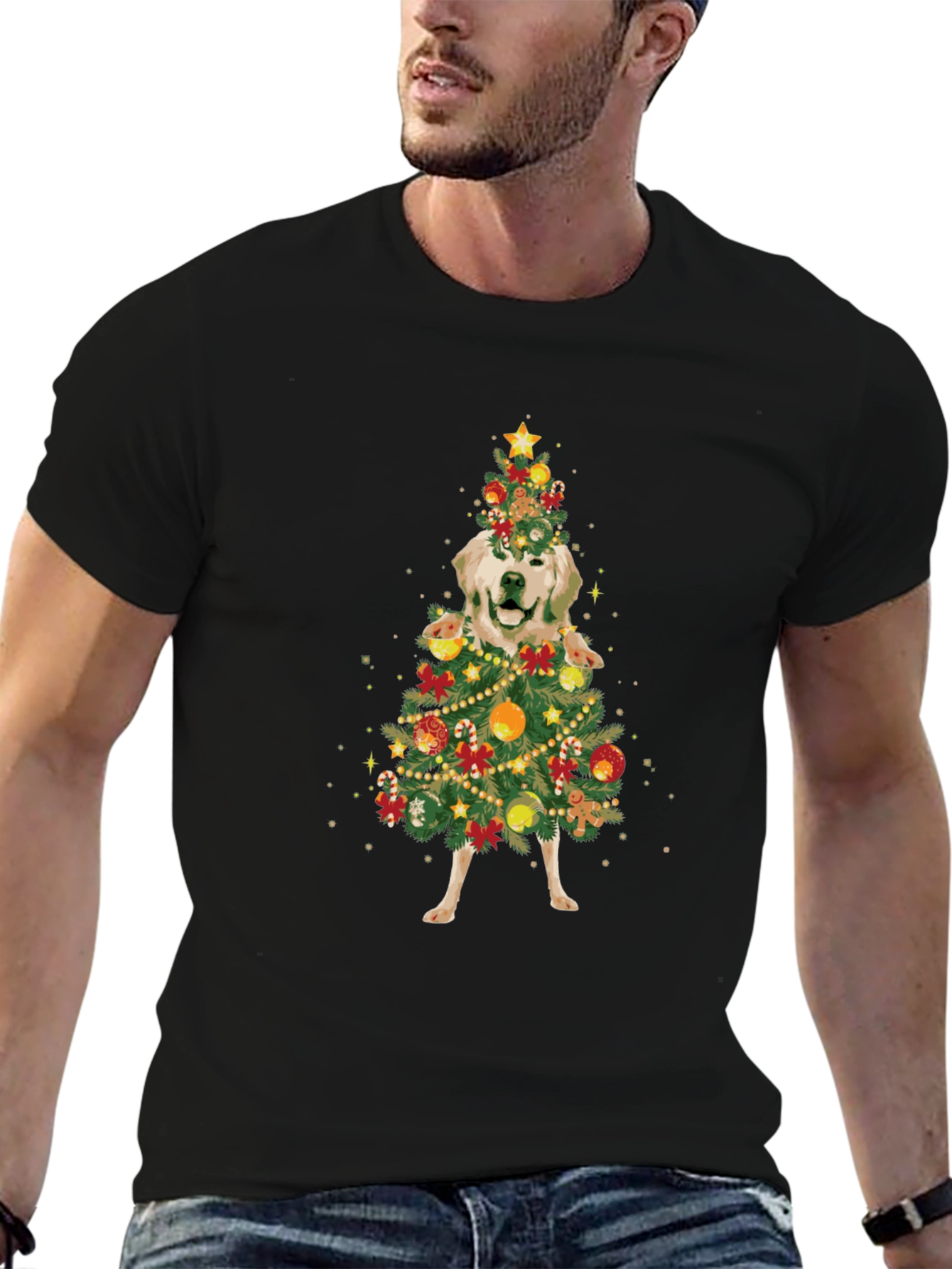 Golden Retriever Christmas Tree T-Shirt