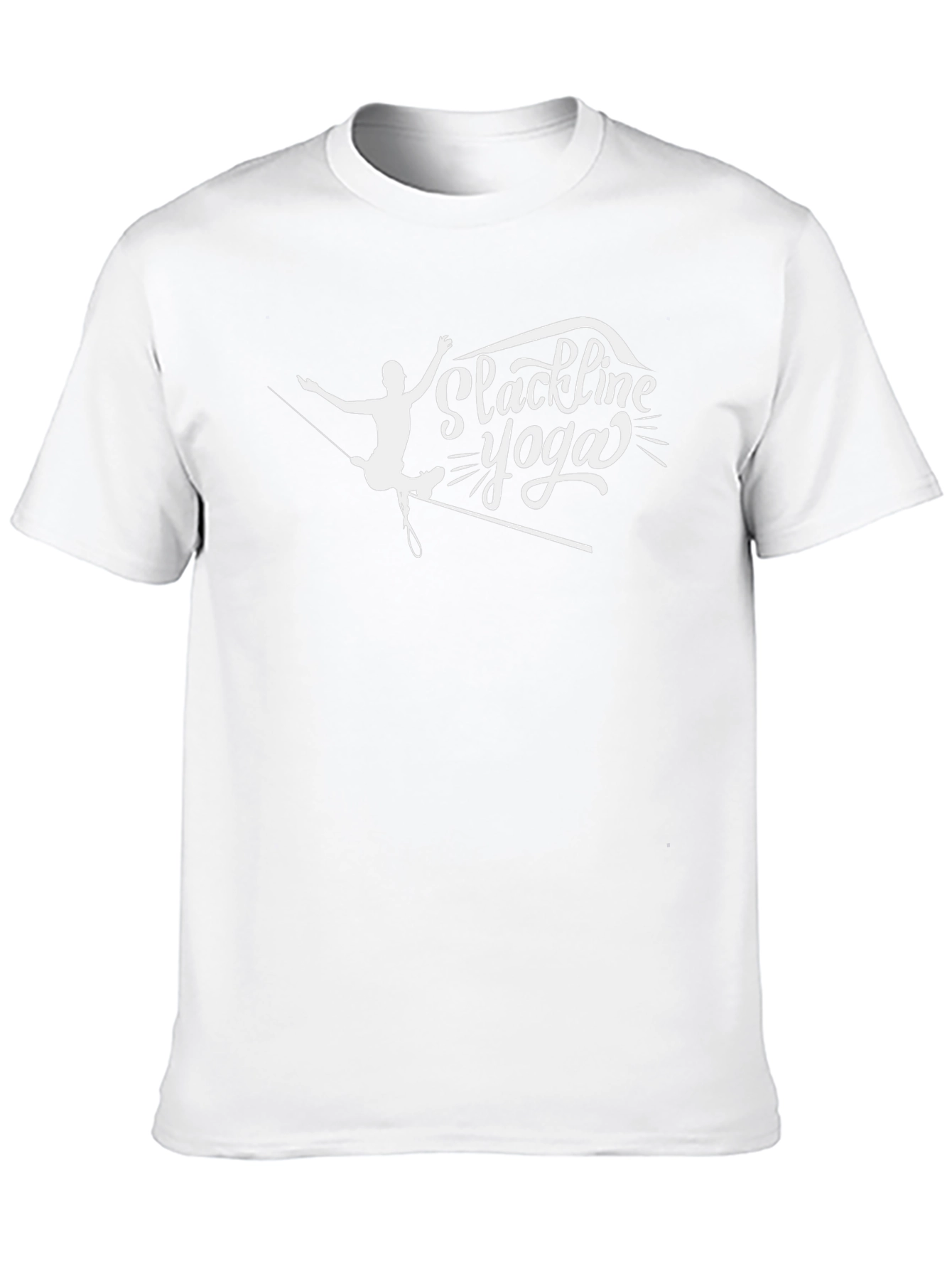 Slackline Yoga Graphic T-Shirt - Black Cotton Blend