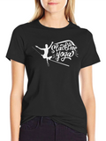 Slackline Yoga Graphic T-Shirt - Black Cotton Blend