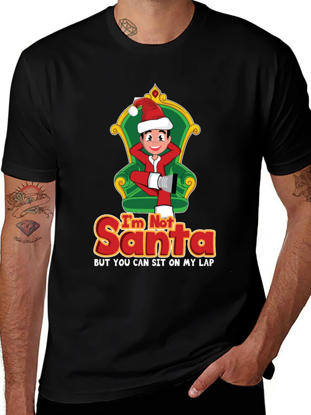 Im Not Santa Funny Christmas Graphic T-Shirt
