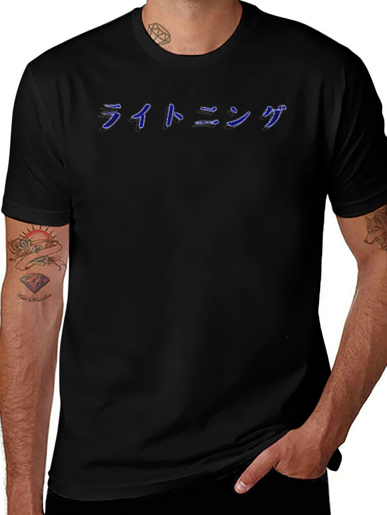 Lightning Katakana T-Shirt - Soft Cotton Blend