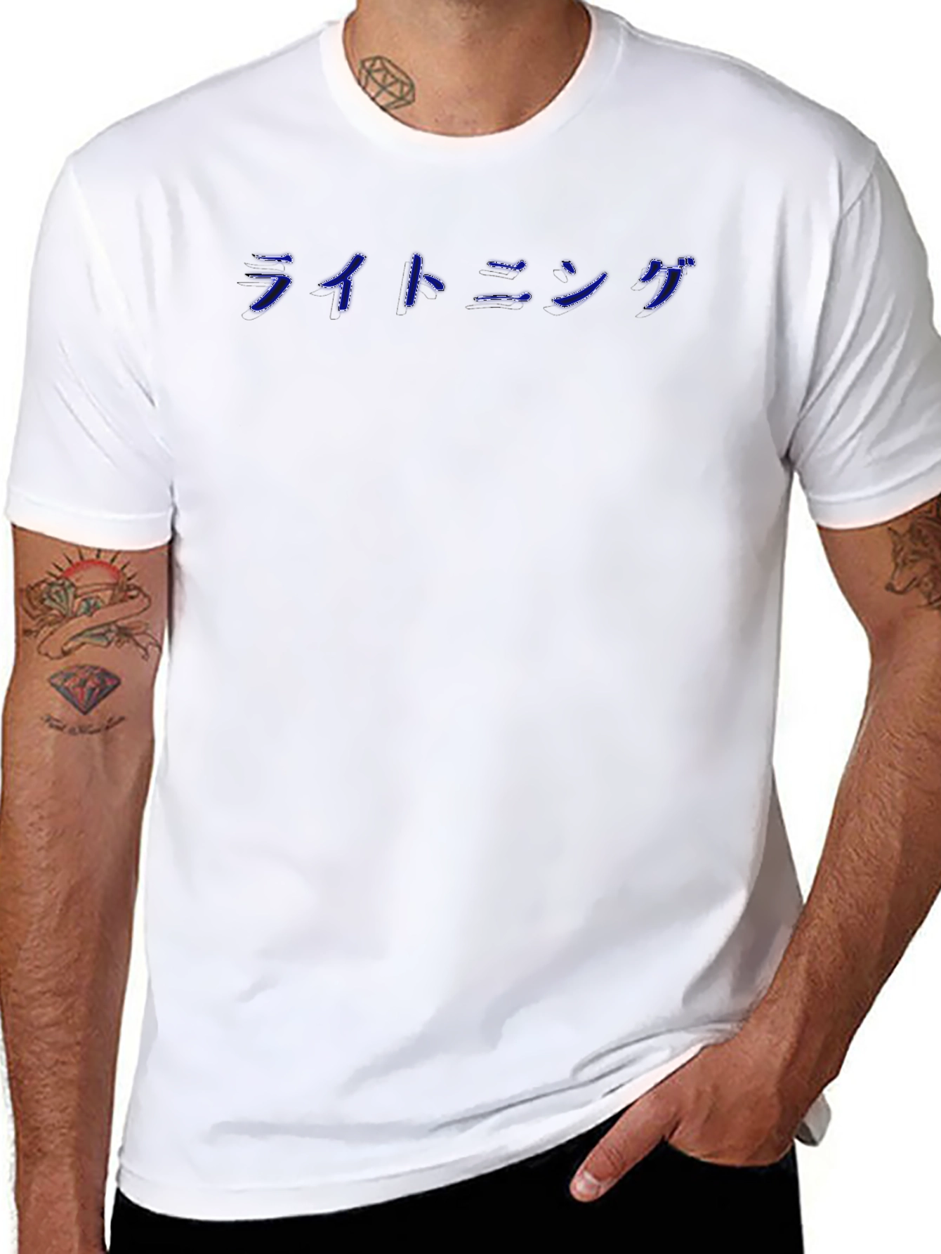 Lightning Katakana T-Shirt - Soft Cotton Blend