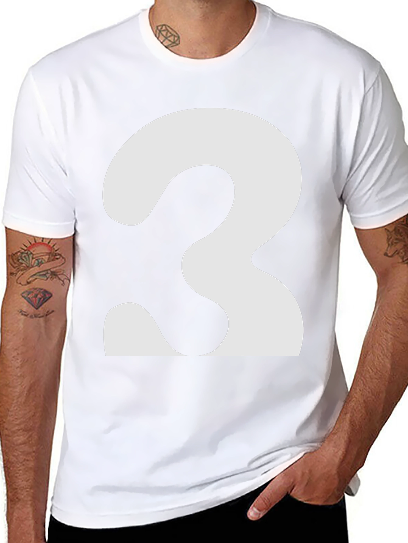 Bold Number 3 Graphic Tee - Classic Fit