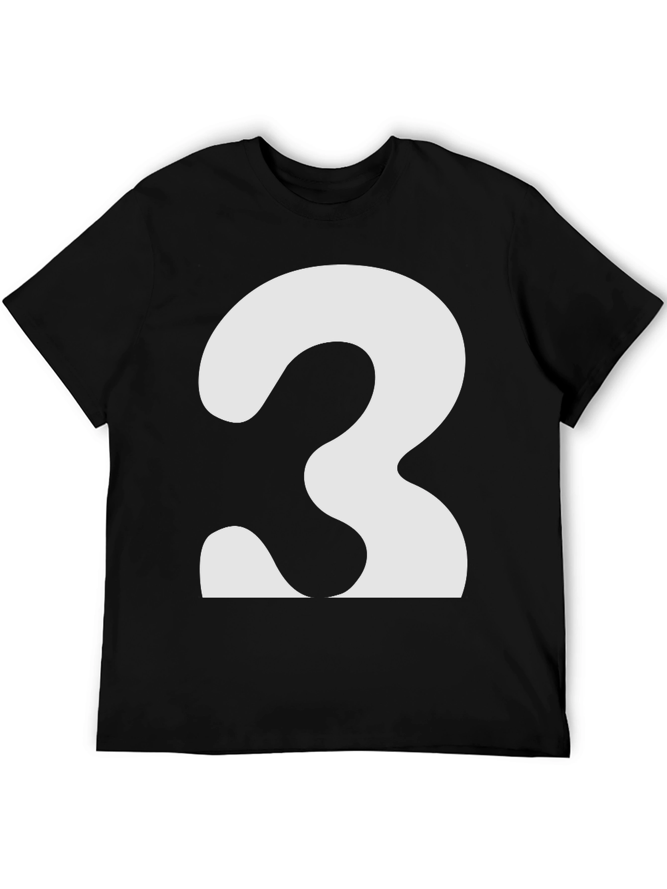 Bold Number 3 Graphic Tee - Classic Fit