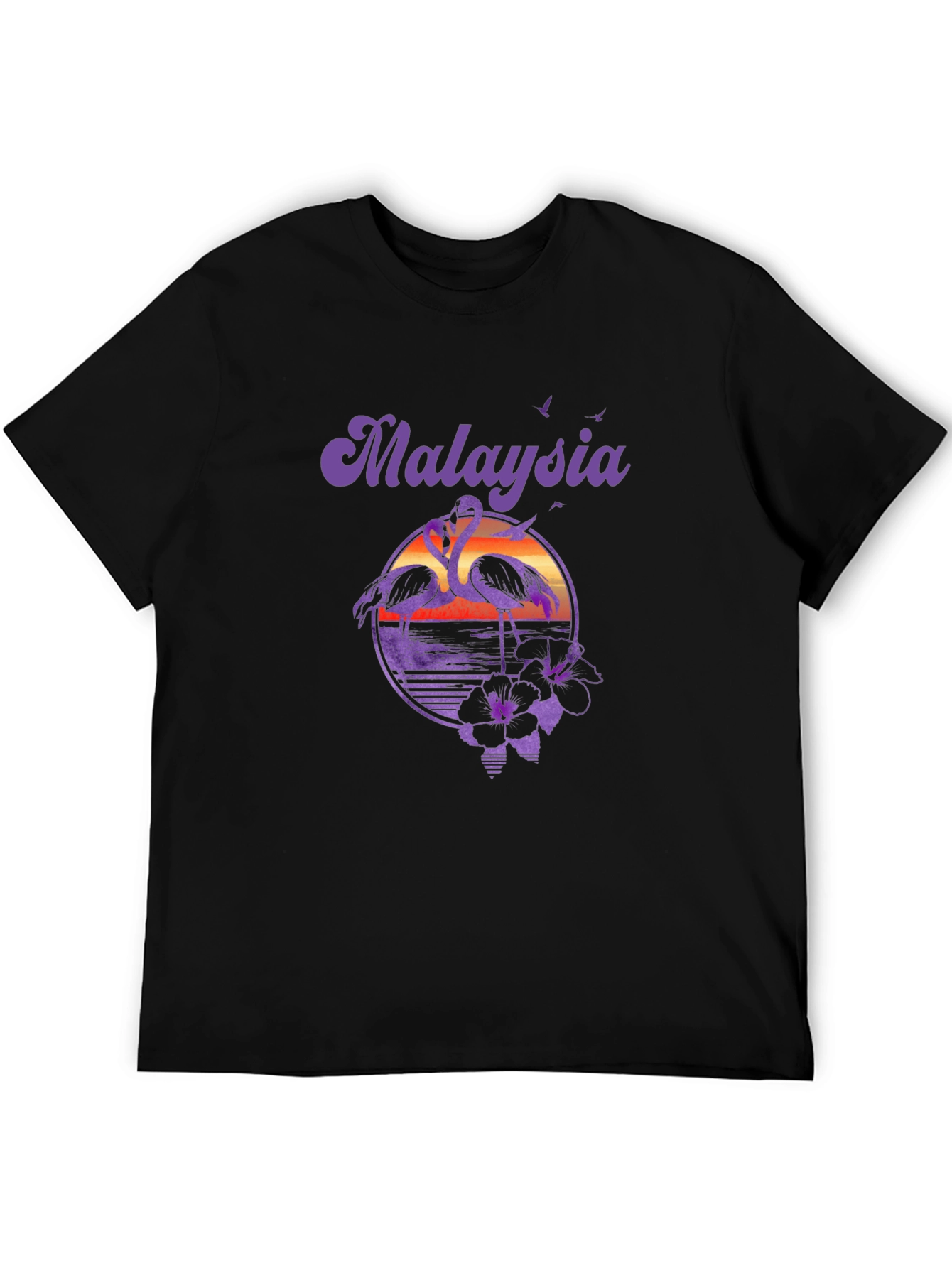 Malaysia Flamingo Graphic Tee - Tropical Vacation Shirt