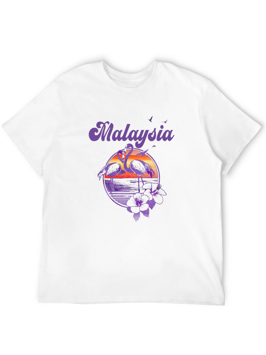 Malaysia Flamingo Graphic Tee - Tropical Vacation Shirt