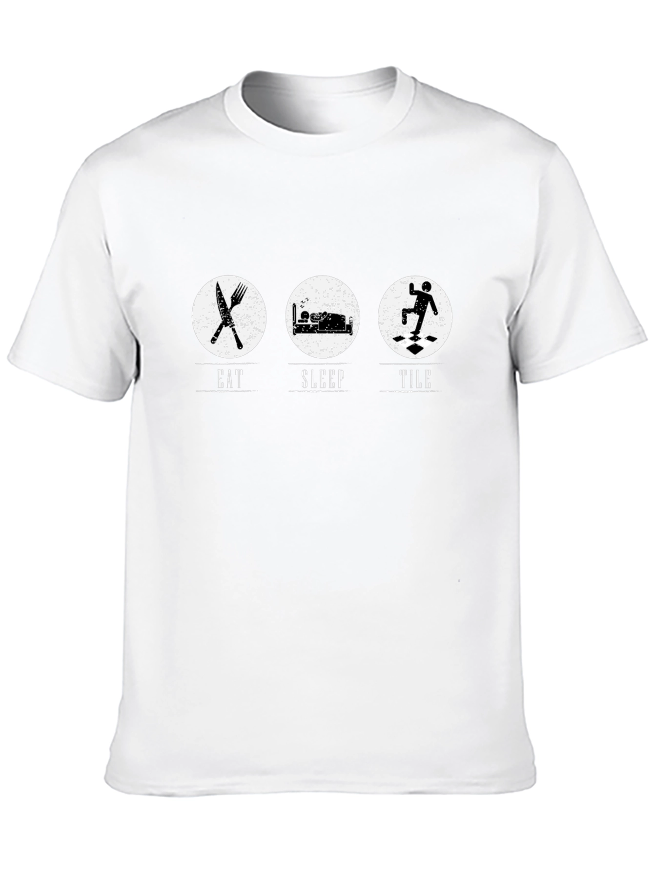 Eat Sleep Tile Funny T-Shirt