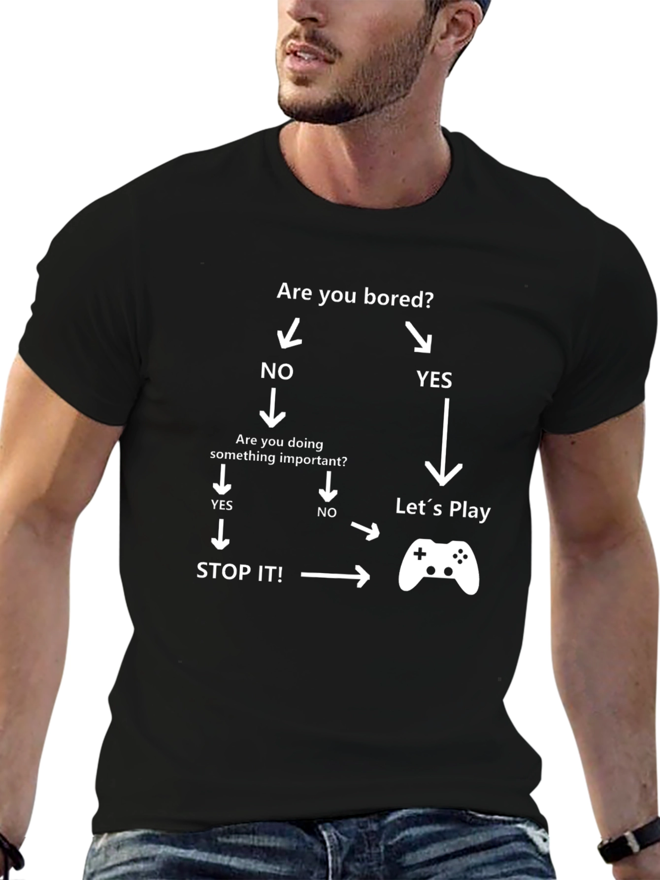 Funny Gamer T-Shirt - Are You Bored? Play!