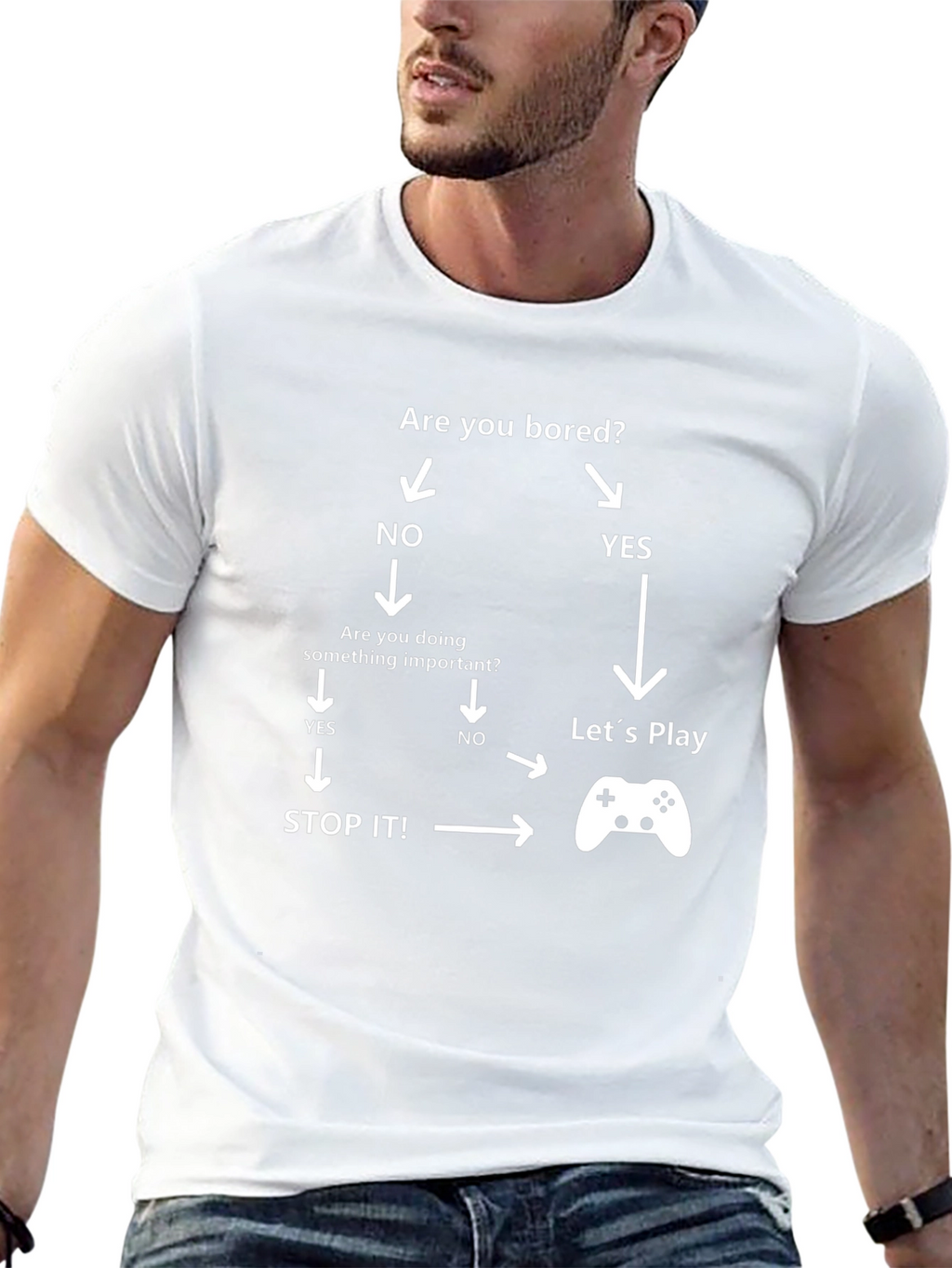 Funny Gamer T-Shirt - Are You Bored? Play!
