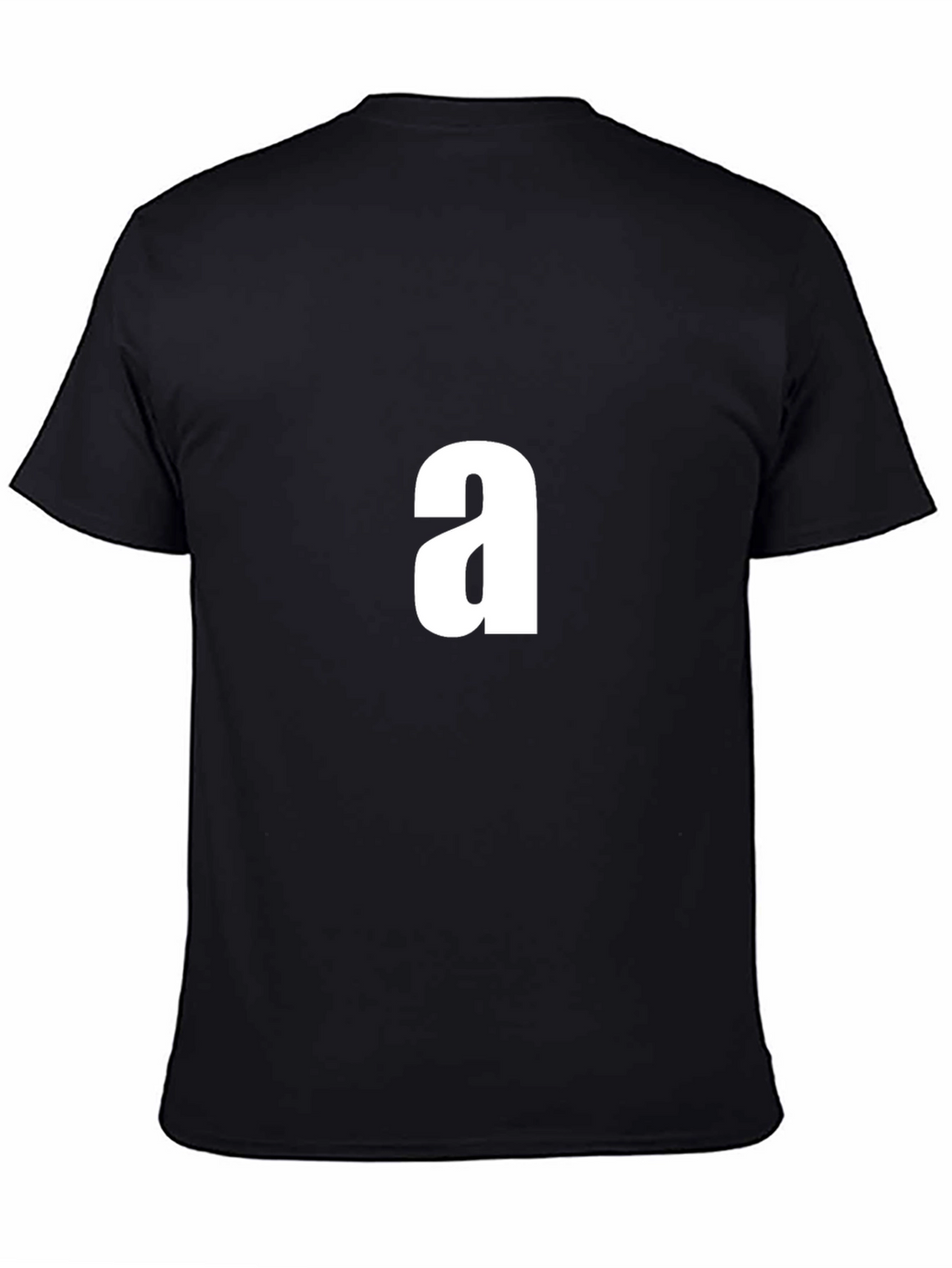 Mens Black T-Shirt with White a Graphic