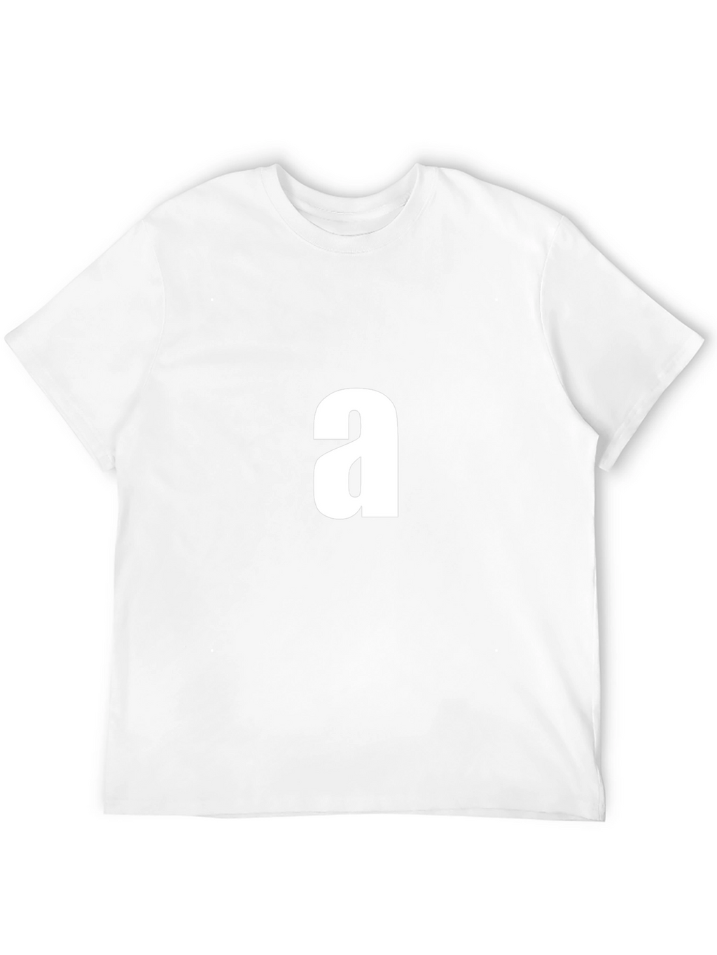 Mens Black T-Shirt with White a Graphic
