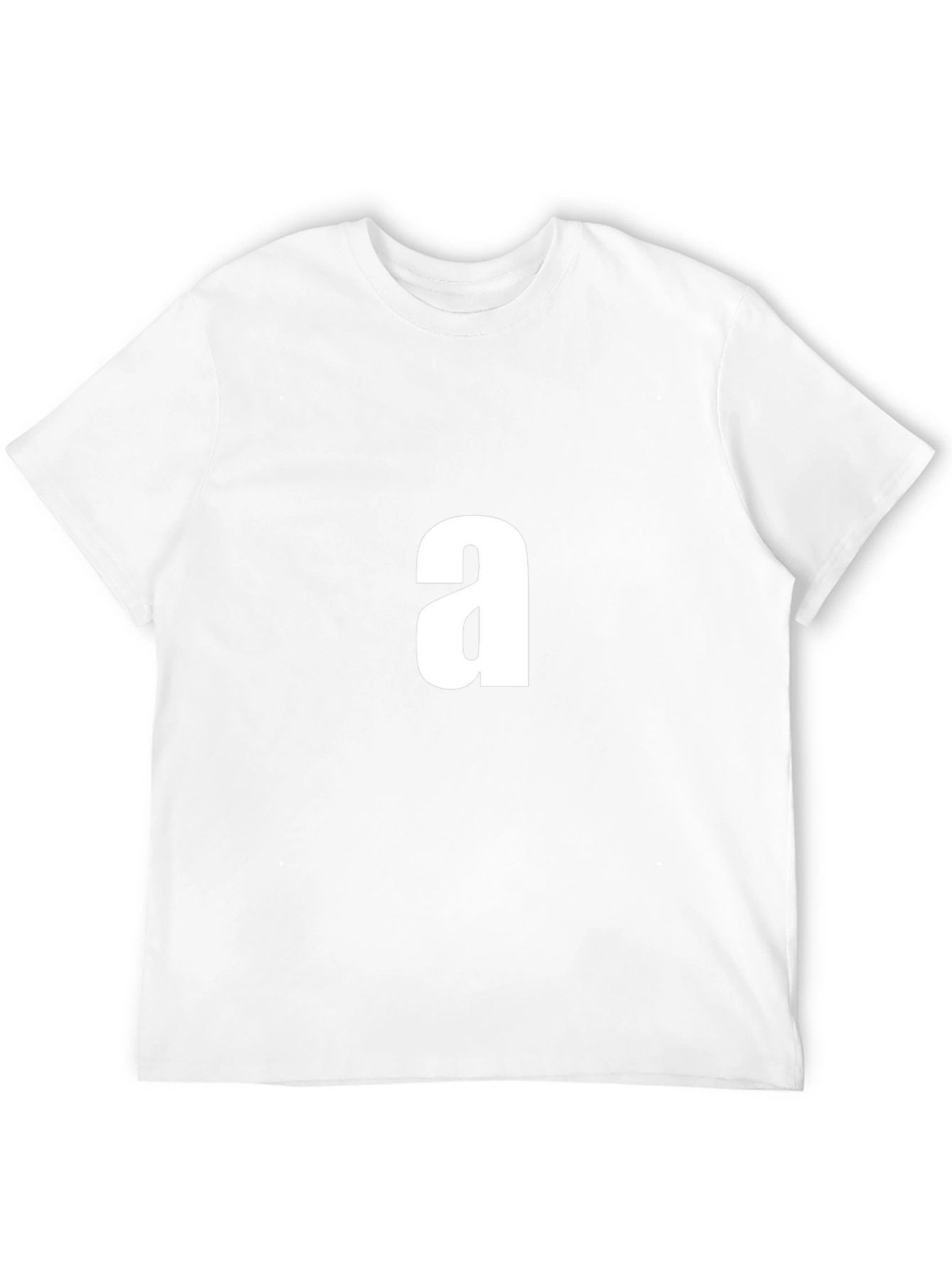 Mens Black T-Shirt with White a Graphic