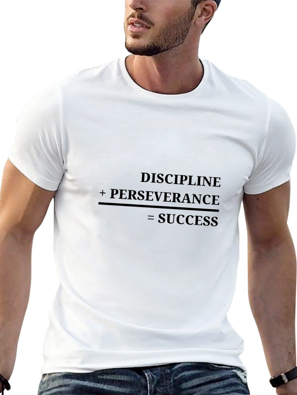 Motivational Discipline Equals Success Graphic Tee
