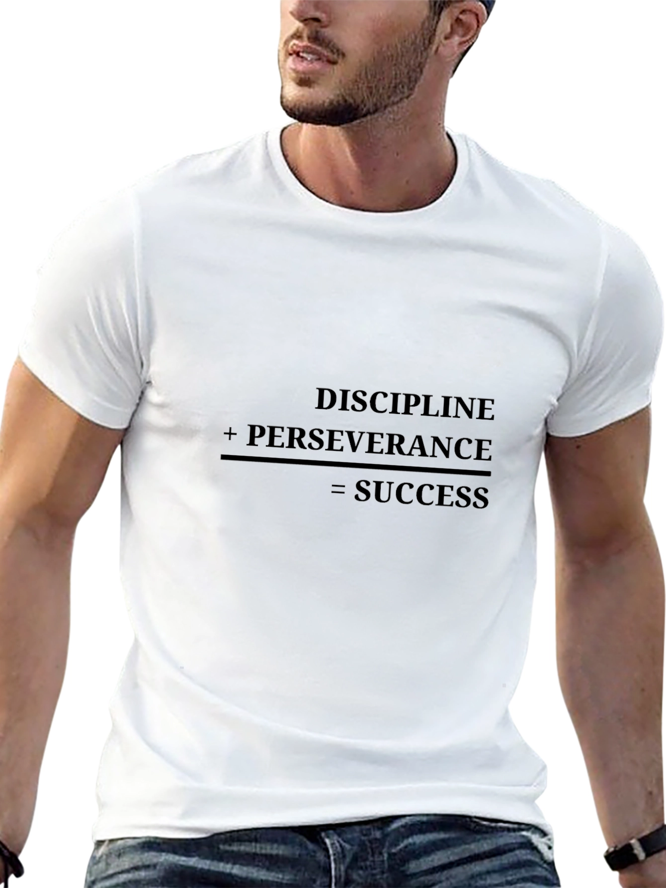 Motivational Discipline Equals Success Graphic Tee