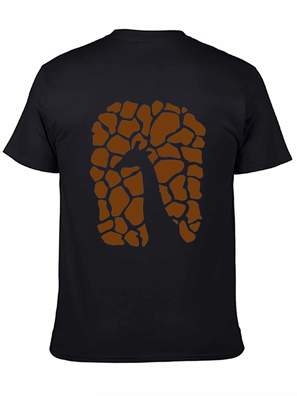 Giraffe Print Black Graphic Tee